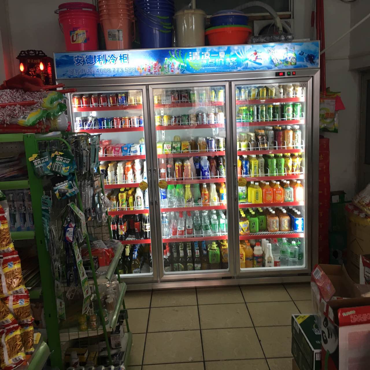 华联超市三门饮料冷藏展示柜