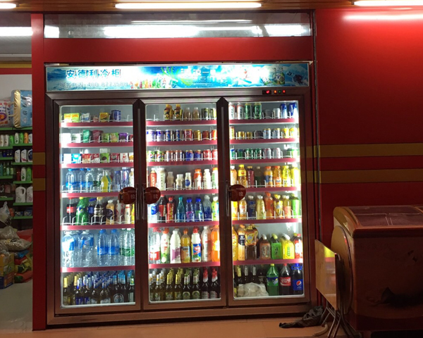 陕西特产超市三门冷藏饮料展示柜