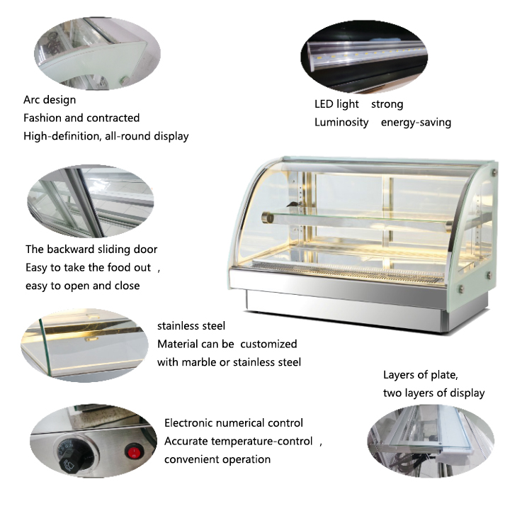 Detailed Description of Tabletop Hot Display Cases