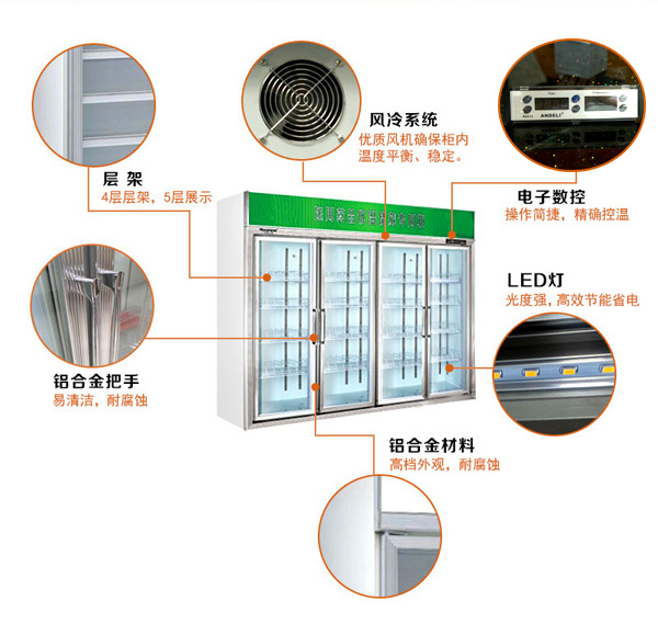 四开门医用冷柜细节图