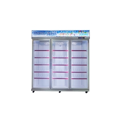 BYT 3-section Vertical Glass Door Display Cooler