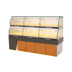 R1 Wooden Bread Display Stand with drawers 