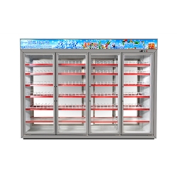 BQH- 4 Sections Double-sided Display Supermarket Merchandising Cooler