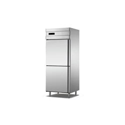  2-Section Vertical Stainless Steel Reach in Refrigerator/Freezer