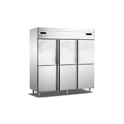  6-Section Vertical Stainless Steel Reach in Refrigerator/Freezer