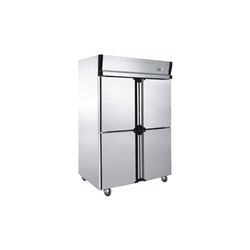  4-Section Vertivcal Stainless Steel Reach in Refrigerator/Freezer