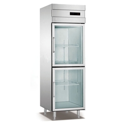  1-section Glass Door Reach in  Refrigerator/Freezer